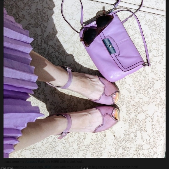 Swedish Hasbeens Shoes - Purple Heart clogs